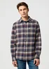 Wrangler Brushed One Pocket Shirt Navy Birch