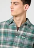 Wrangler Brushed One Pocket Shirt Green Birch Check