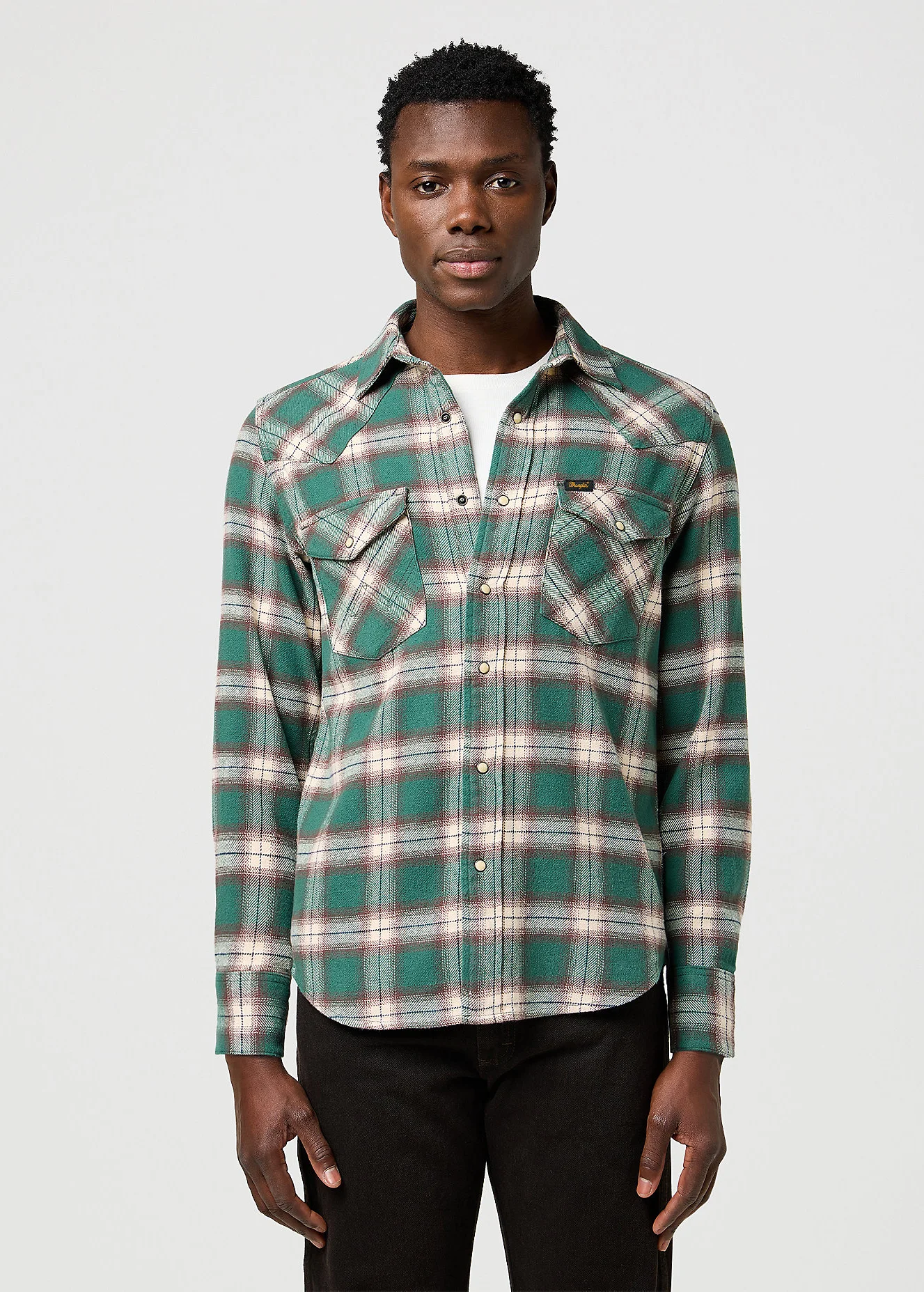 Wrangler Western Shirt Bistro Green Check
