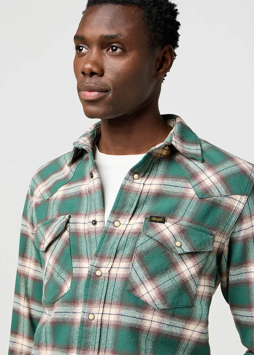 Wrangler Western Shirt Bistro Green Check