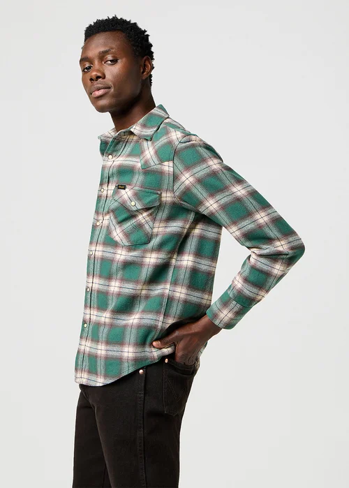 Wrangler Western Shirt Bistro Green Check