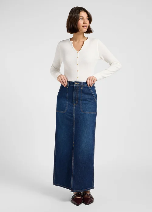 Lee Slim Washed Waffle Henley Ecru