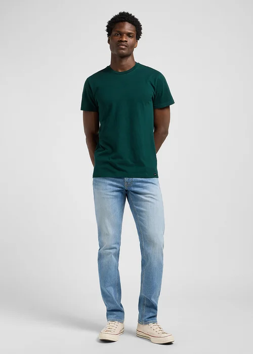 Lee Twin Pack Crew Tees Jade Forest Mood Indigo