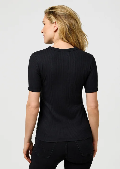 Wrangler Femme Knit Henley Black
