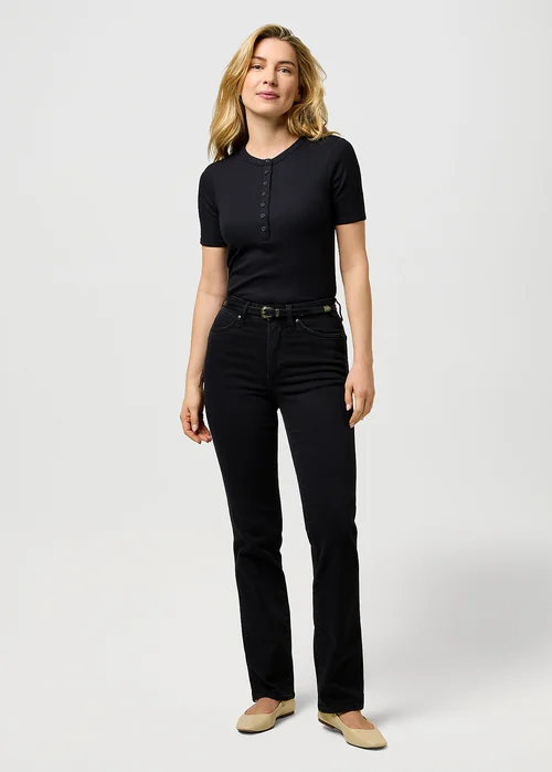 Wrangler Femme Knit Henley Black