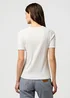 Wrangler Slim Femme Knit Henley Worn White