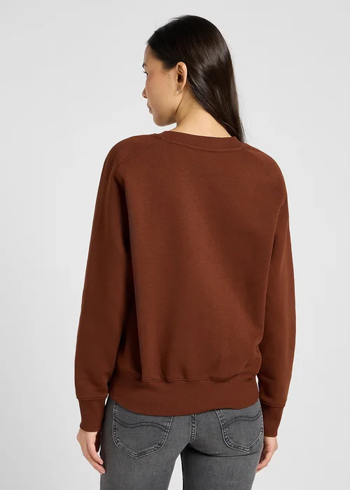 Lee Raglan Crew Sweatshirt Luxe Brown