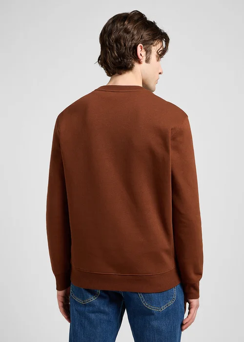 Lee Patch Crew Sweatshirt Luxe Brown