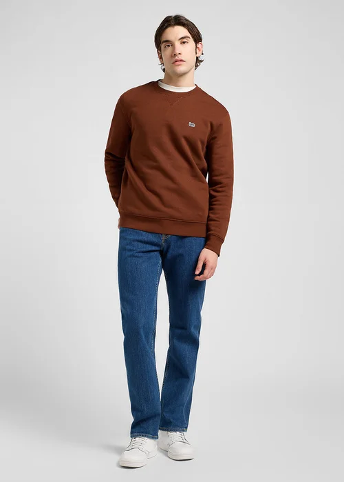 Lee Patch Crew Sweatshirt Luxe Brown