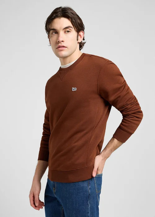 Lee Patch Crew Sweatshirt Luxe Brown