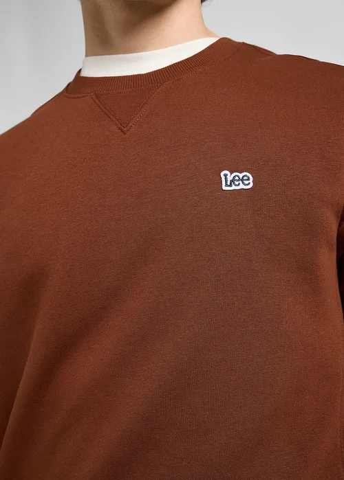 Lee Patch Crew Sweatshirt Luxe Brown
