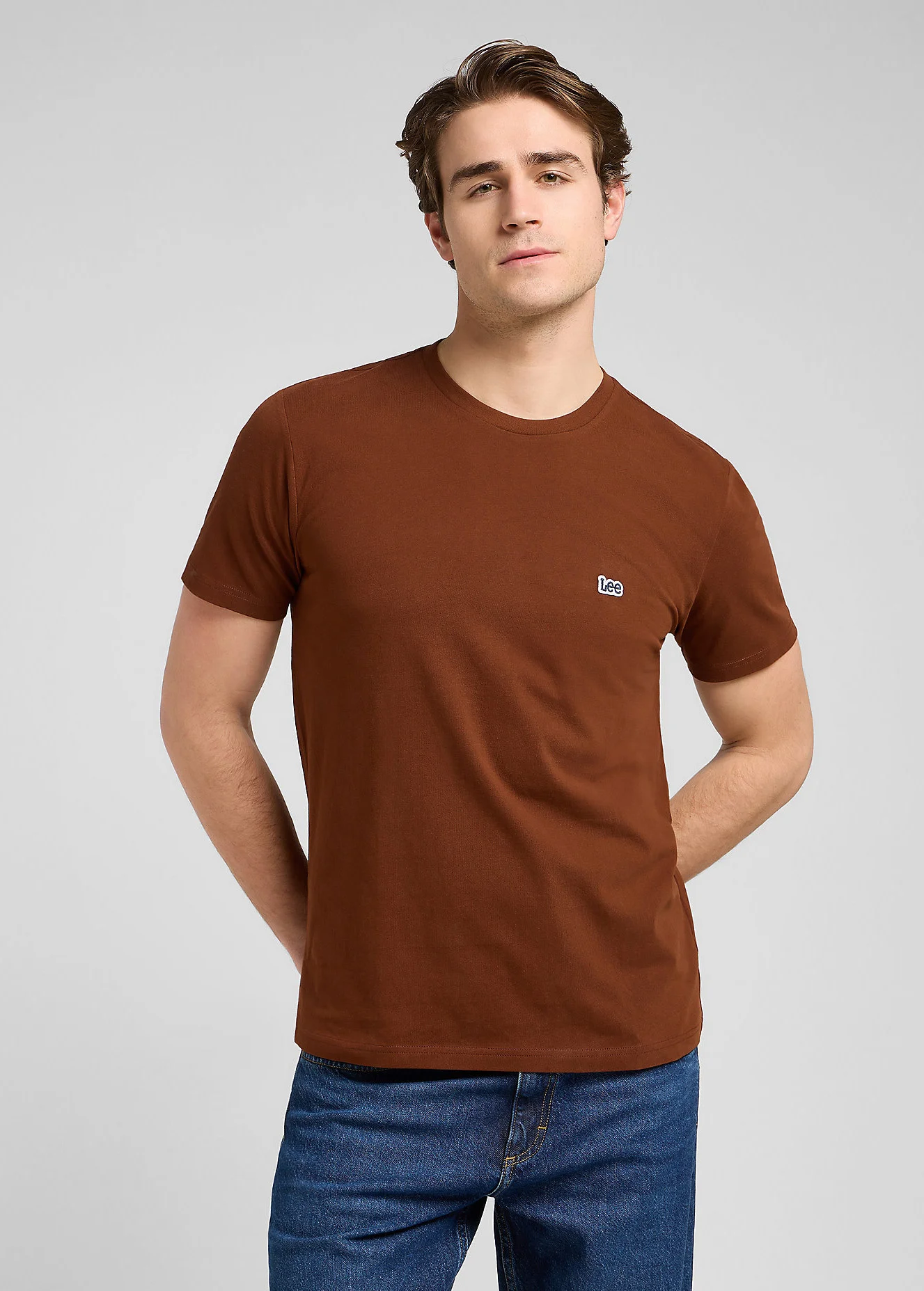 Lee Short Sleeve Logo Tee Luxe Brown