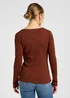 Lee Long Sleeve Square Neck Luxe Brown