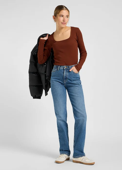 Lee Long Sleeve Square Neck Luxe Brown