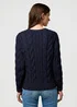 Wrangler Cable Knit Sweater Dark Navy
