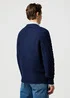 Wrangler Cable Knit Sweater Denim Heather