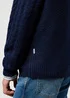 Wrangler Cable Knit Sweater Denim Heather