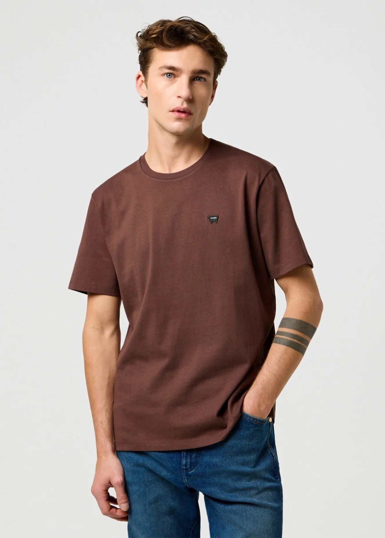 Wrangler Sign Off Tee Mahagony