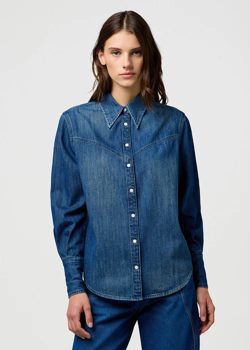 Wrangler Regular Yoke Shirt Sparkle Blue