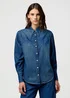Wrangler Regular Yoke Shirt Sparkle Blue