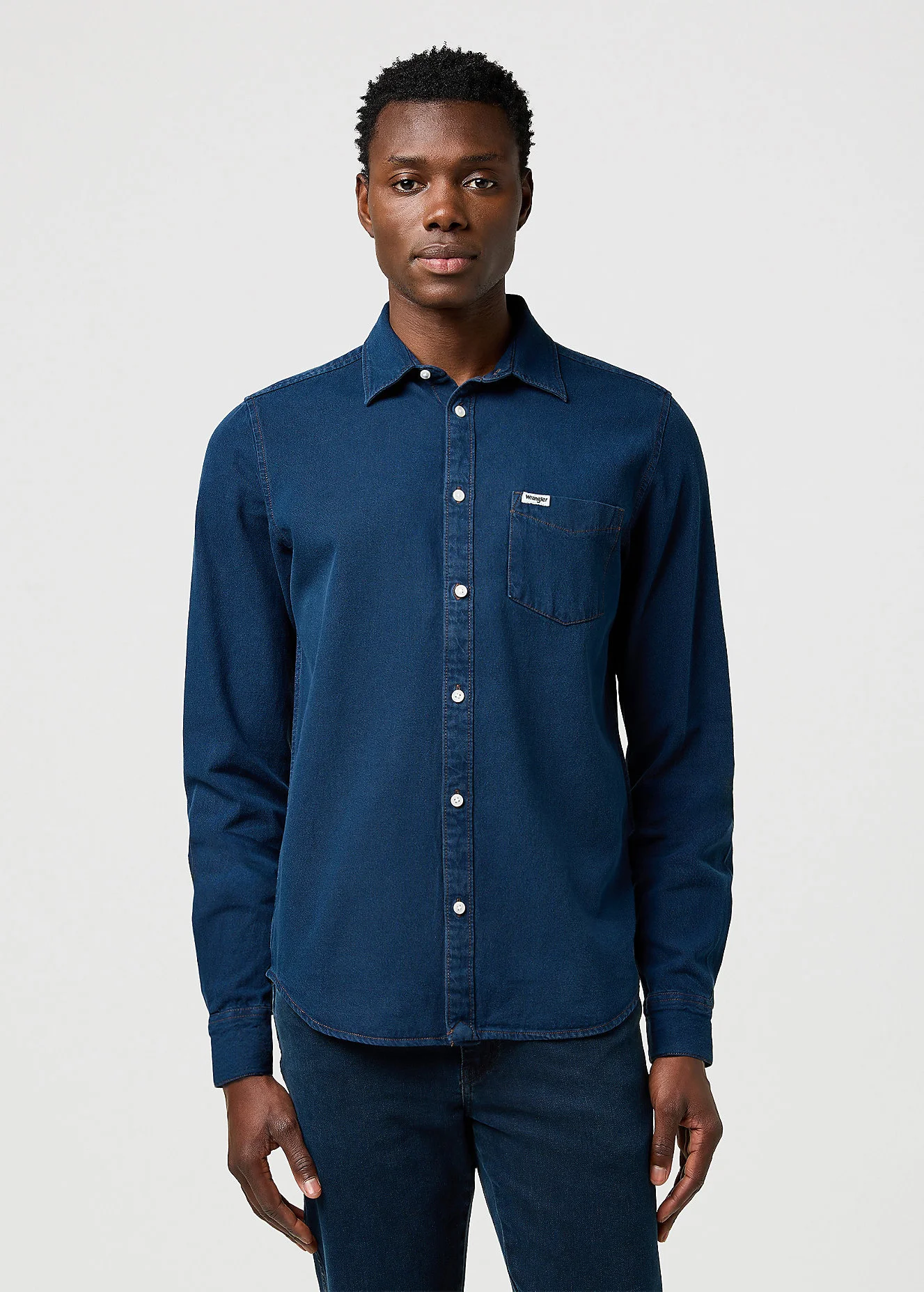 Wrangler One Pocket Shirt Blue Oxide
