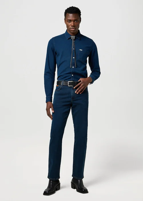 Wrangler One Pocket Shirt Blue Oxide
