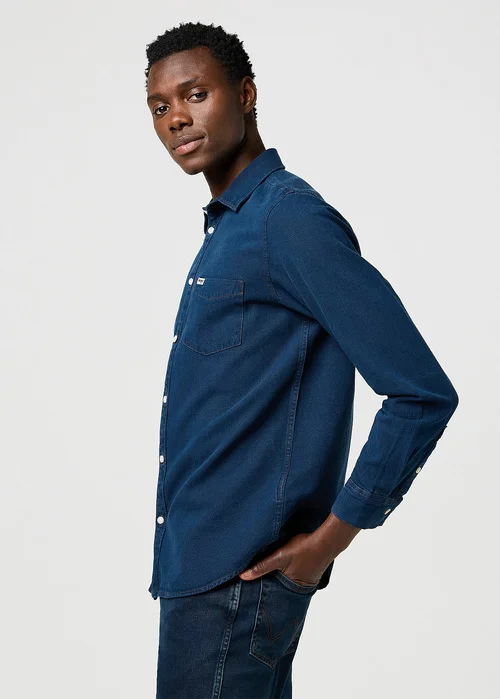 Wrangler One Pocket Shirt Blue Oxide