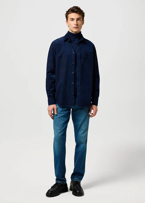 Wrangler 1 Pocket Courdoy Shirt Navy