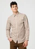 Wrangler One Pocket Shirt White Check