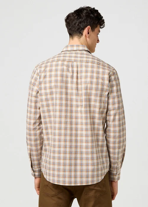 Wrangler One Pocket Shirt White Check