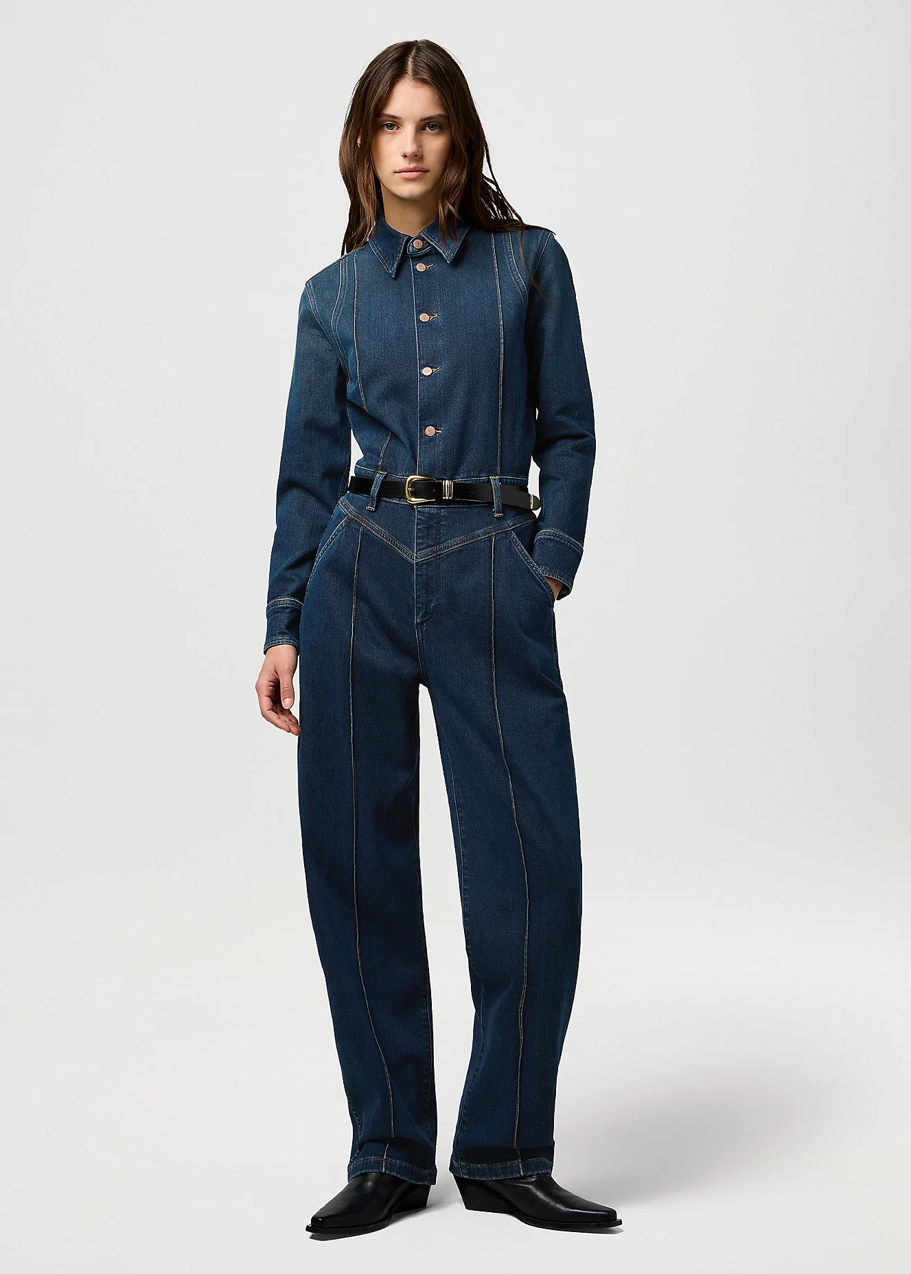 Wrangler Western Coverall Jumpsuit Rustic Rinse