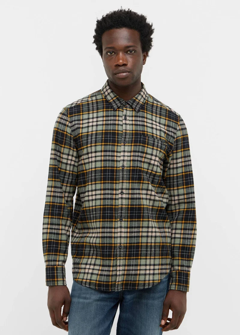 Mustang Eastbridge Brushed Twill Big Check Green