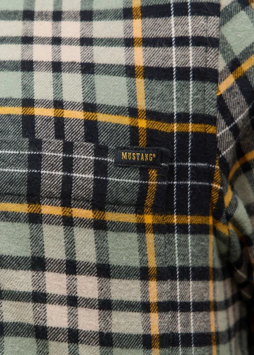 Mustang Eastbridge Brushed Twill Big Check Green