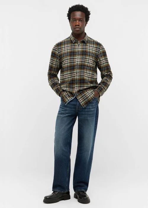 Mustang Eastbridge Brushed Twill Big Check Green