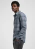Lee Leesure Shirt Indigo Static Plaid Check
