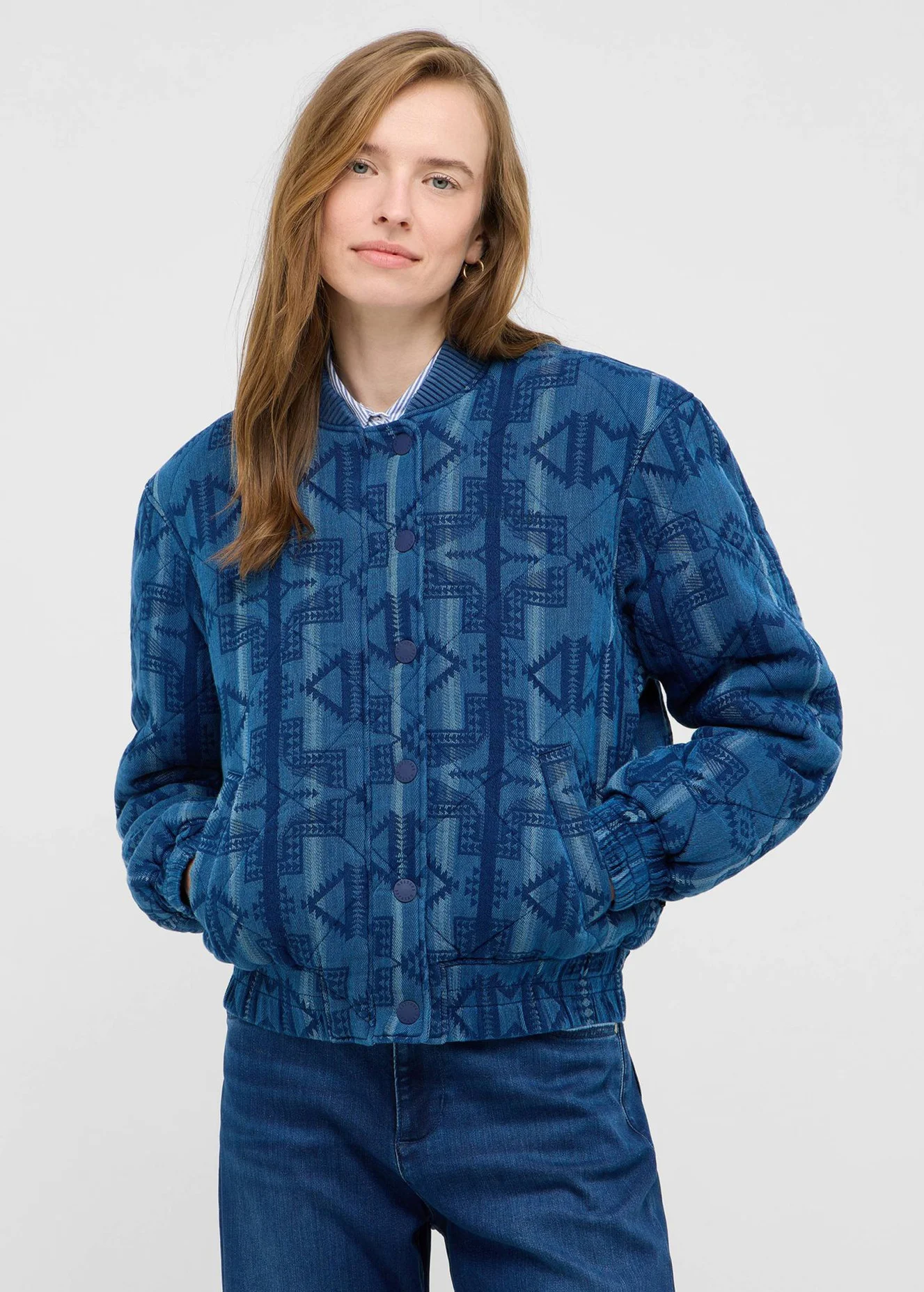 Mustang Bouse Indigo Ikat Jacquard