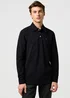 Wrangler Long Sleeve Polo Shirt Black