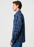Wrangler Overshirt Dark Blue Check