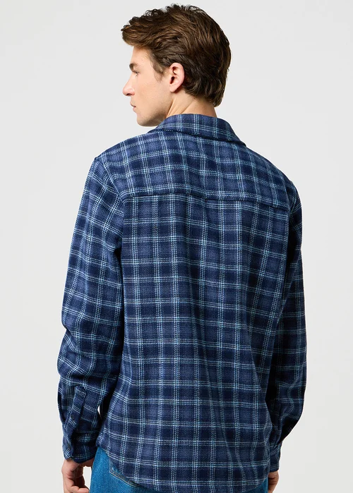 Wrangler Overshirt Dark Blue Check