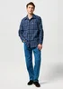 Wrangler Overshirt Dark Blue Check