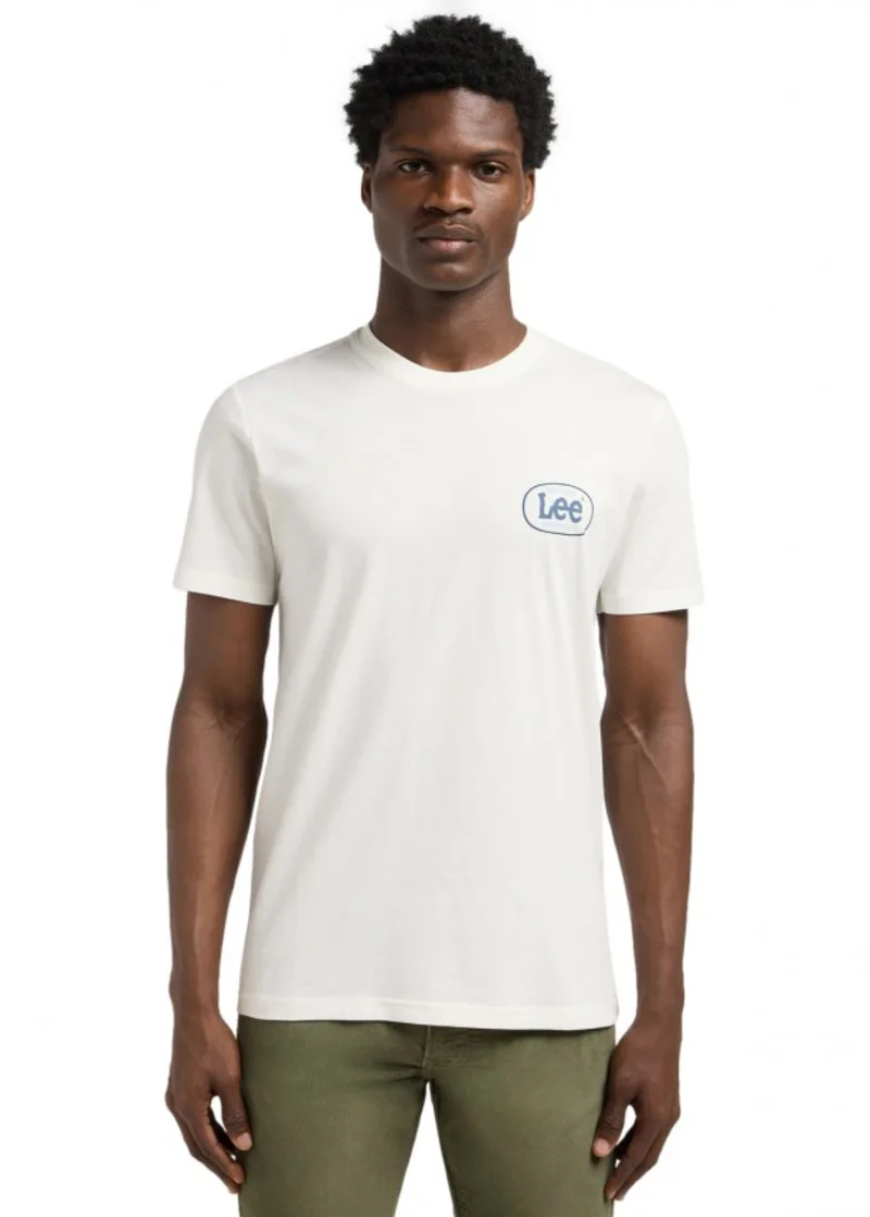Lee Regular Small Logo Tee Ecru