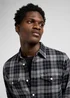 Lee Leesure Shirt Black Painter Gray Check