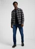 Lee Leesure Shirt Black Painter Gray Check