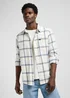 Lee Leesure Shirt Ecru Indigo Plain Check