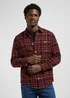 Lee Leesure Shirt Velvet Brown Plaid Check
