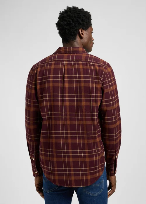 Lee Leesure Shirt Velvet Brown Plaid Check