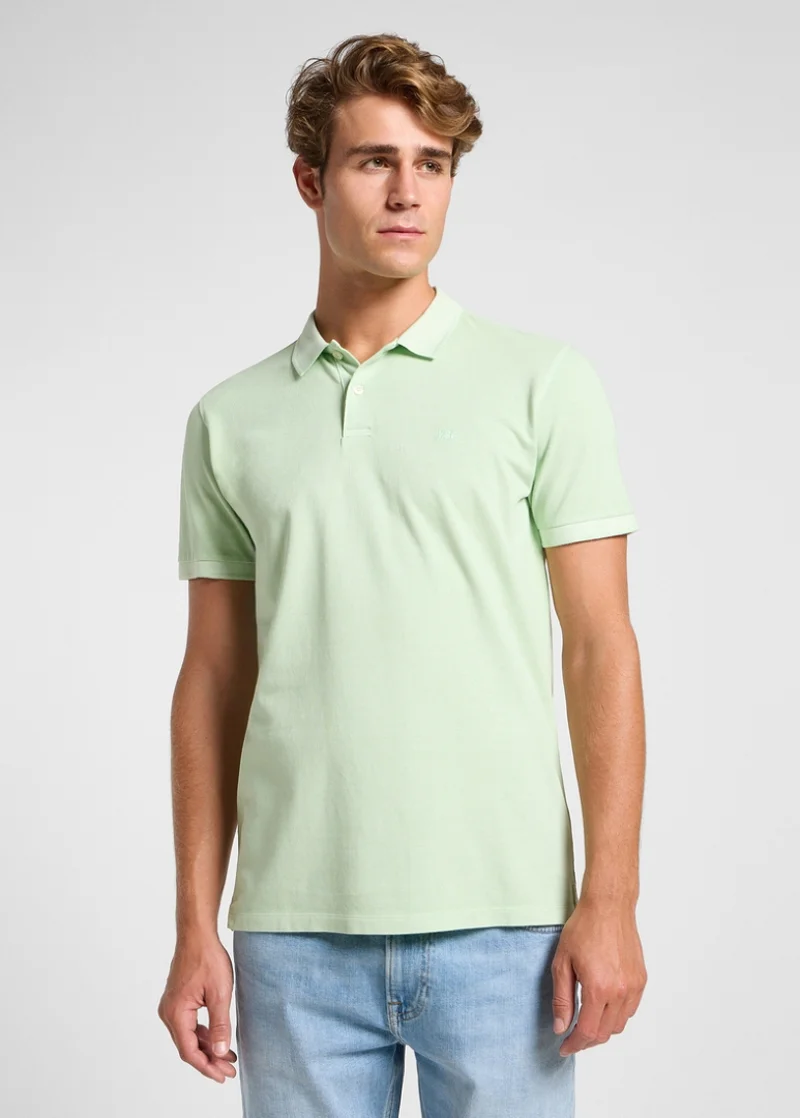 Lee Garment Dye Polo Soft Sage