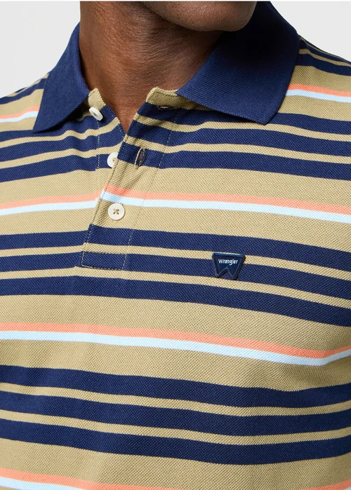 Wrangler Stripe Polo Shirt Aloe
