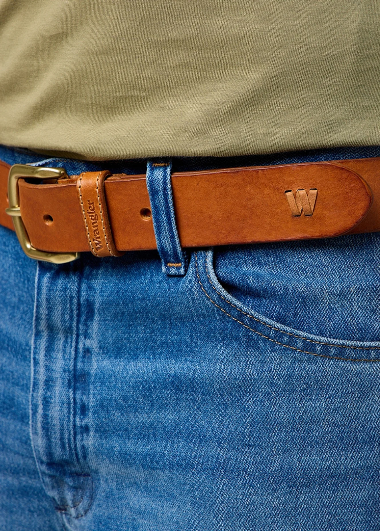 Wrangler West Belt Cognac
