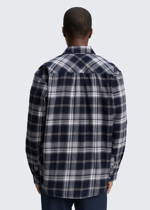 Tom Tailor Relaxed Fit Shirt With Checked Pattern Navy Check